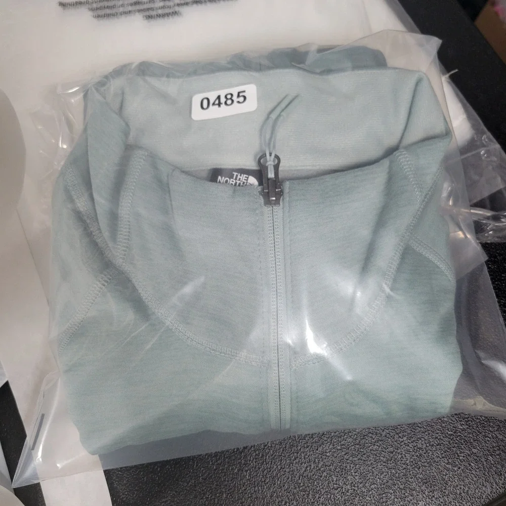 The North Face Full Zip Fleece Jacket Womens Size Large Sage Green Heathered L